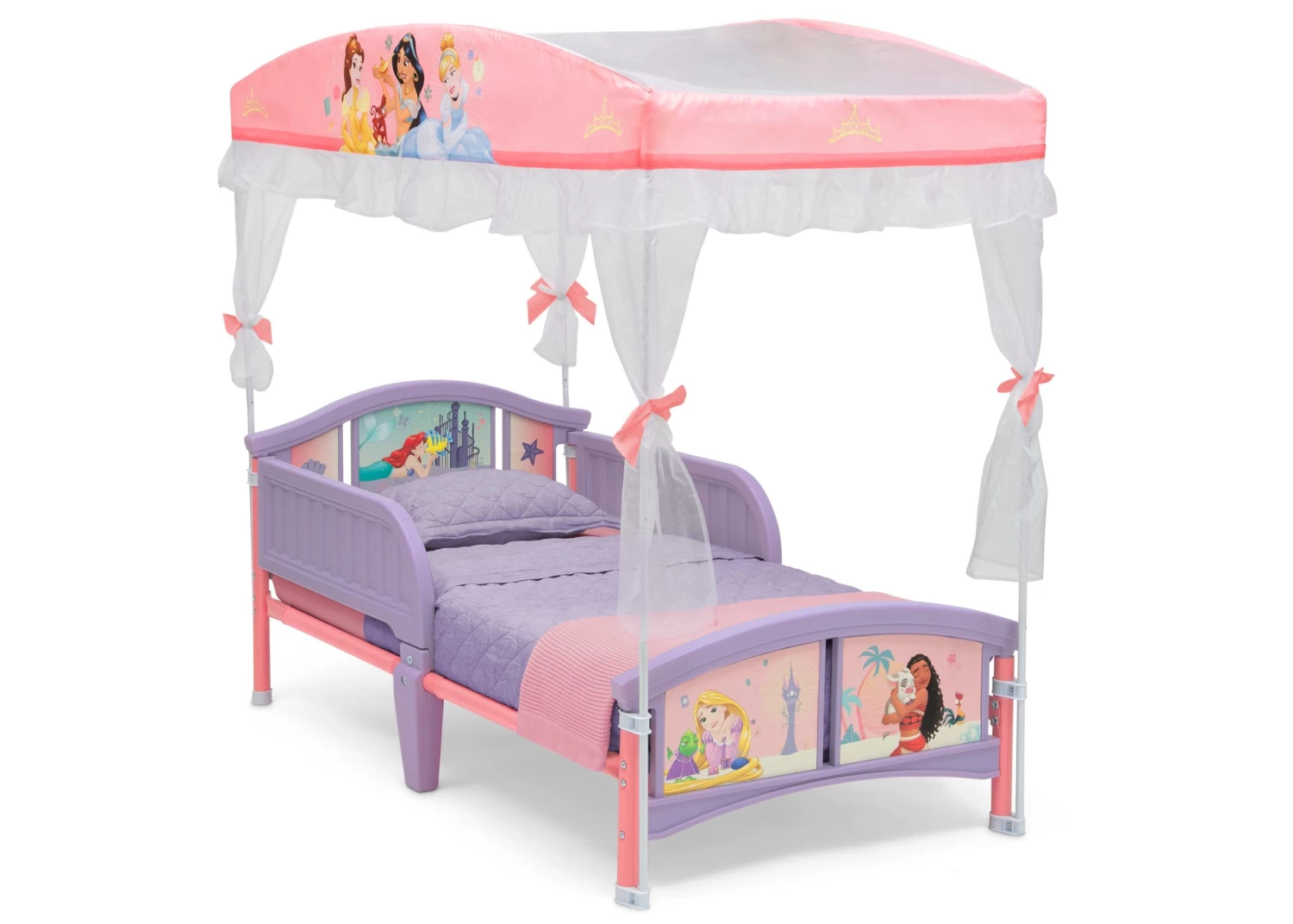 Delta Children Princess Plastic Toddler Bed With Canopy 5 Delta Children Princess Plastic Toddler Bed With Canopy - Image 5