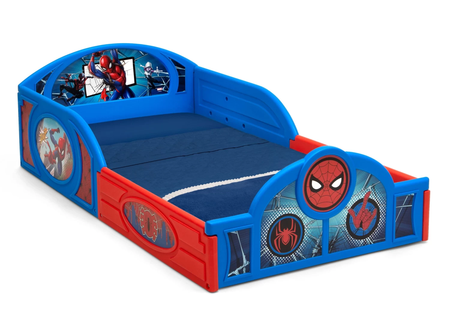 Delta Children Spider-Man Sleep And Play Toddler Bed With Built-In Guardrails 2 Delta Children Spider-Man Sleep And Play Toddler Bed With Built-In Guardrails - Image 2