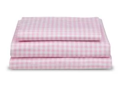 Delta Children Pink Gingham 3-Piece Twin Sheet Set -Kid Household Items zrovambt9ab4c9xt5ycr